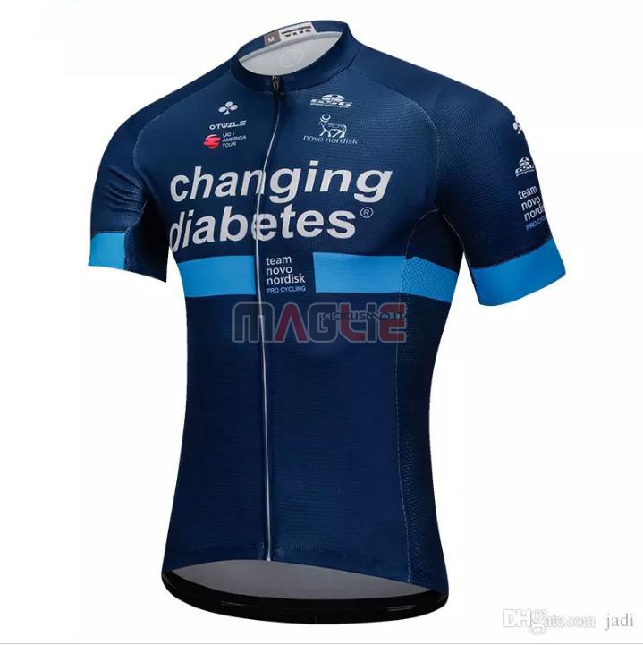 Maglia Novo Nordisk Manica Corta 2018 Blu